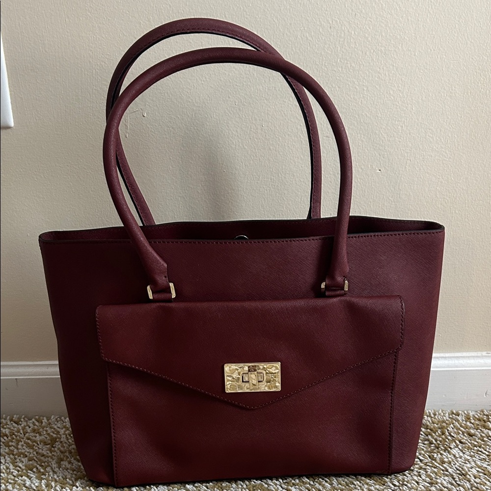 Kate Spade Deep Red Tote Bag - Picture 2 of 6